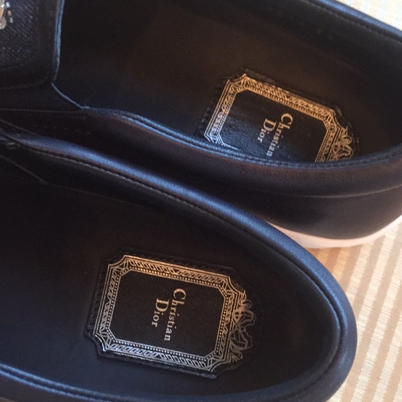 Dior Crystal Embellished Denim Flat Shoes - Picture 6 of 8